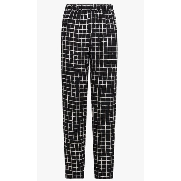 Dries Van Noten Palmira Check Plaid Printed Pants Black White Size 34 XS - Picture 1 of 4